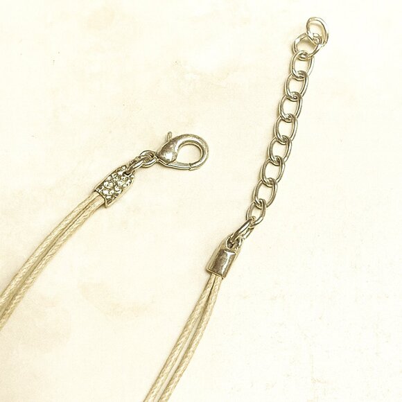 Genuine Light Green Nephrite Eternity Ring Necklace, Lariat Pendant & Waxed Cord - Picture 11 of 11